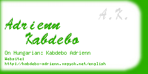 adrienn kabdebo business card